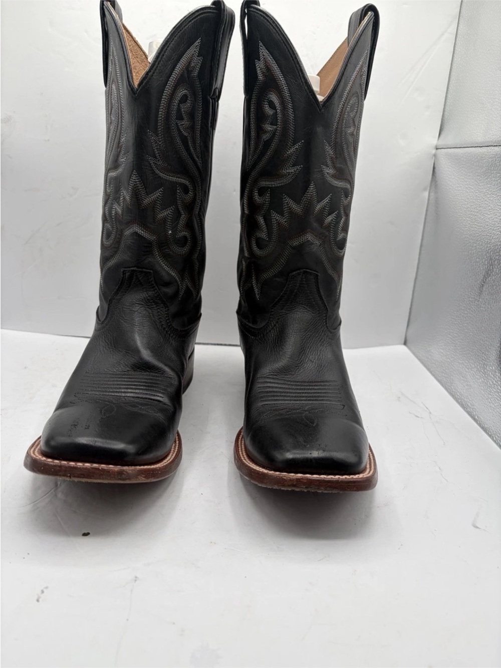Cody James Men's Westley Stockman Boots Broad Square Toe Black Western Cowboy